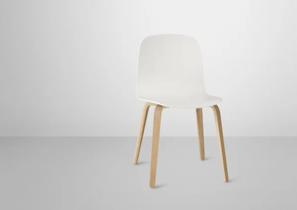 Muuto Visu stoel - houten frame - wit/eiken