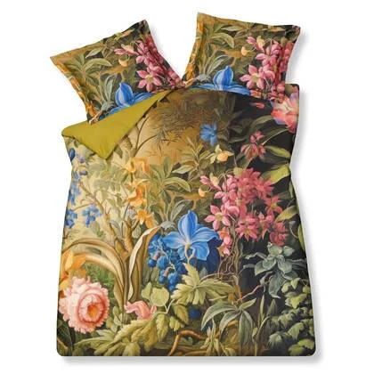 Mystic Garden Dekbedovertrek | 240 x 200|220 cm | Groen | Geel | Goud