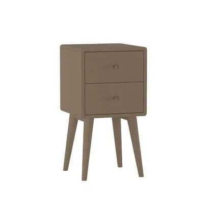 Nachtkastje Borba - Bruin - Hout - 30x57x30cm (BxHxD)