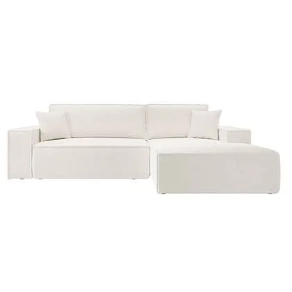 NADUVI Collection Hoekbank met slaapfunctie Galine New rechts bouclé