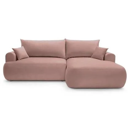 NADUVI Collection Hoekslaapbank Philipa rechts met opbergvak velvet