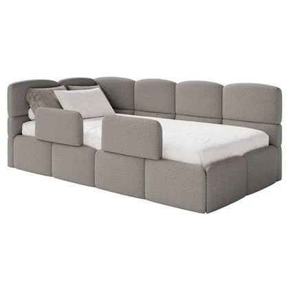 NADUVI Collection Jeugdbed incl matras Chloe links bouclé 90x200 met