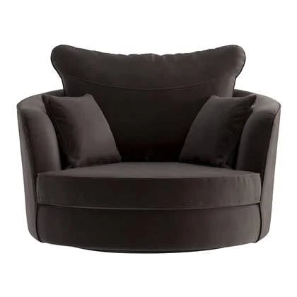 NADUVI Collection Vendôme Draaibare Fauteuil - Velvet - Koffie Bruin