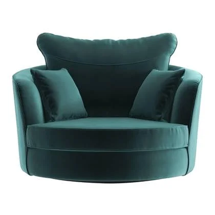 NADUVI Collection Vendôme Draaibare Fauteuil - Velvet - Turquoise