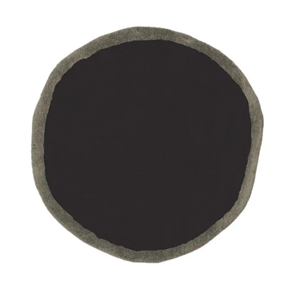 Nanimarquina Aros round vloerkleed - L Ø 100 cm - zwart