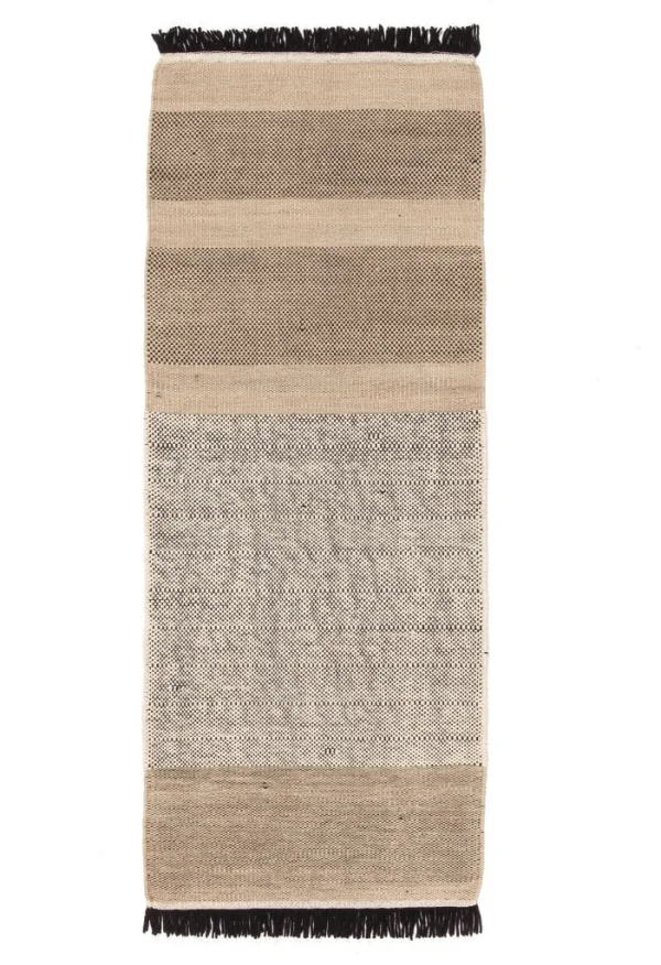 Nanimarquina Stripes vloerkleed - 80 x 240 cm - black