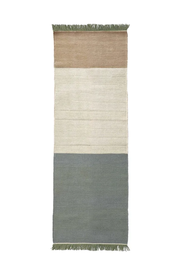 Nanimarquina Stripes vloerkleed - 80 x 240 cm - salvia