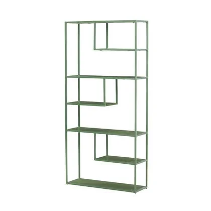Nest living Jaxx Metalen Boekenkast Groen - 164 x 80 cm