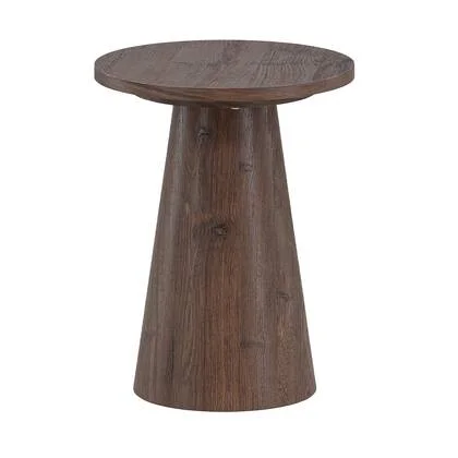 Nest living Lexi Houten Bijzettafel Donkerbruin - Ø 35 cm