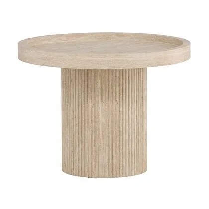 Nest living Micah Houten Bijzettafel Beige - Ø 60 cm