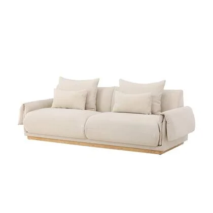 Nest living Rikki Gestoffeerde 3-Zits bank Beige - 237 cm
