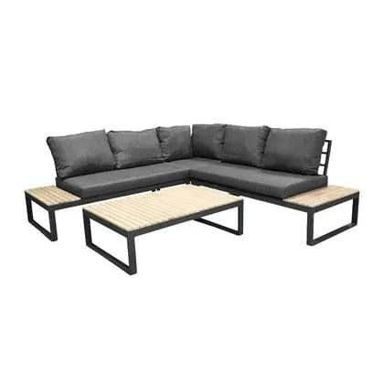 Nest outdoor Arvin 2 delige tuin loungeset donkergrijs - met