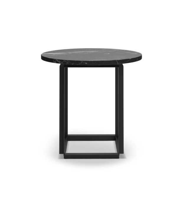 New Works Florence Side Table - black marquina marble