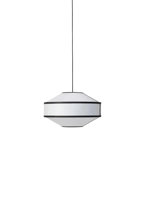 New Works Kite hanglamp - white/black Tyvek - Ø 55 cm