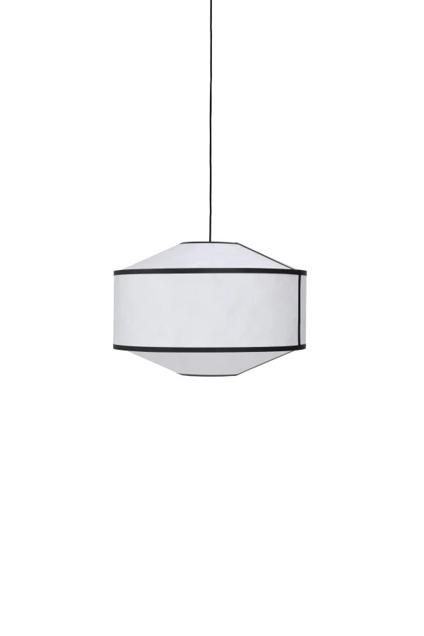 New Works Kite hanglamp - white/black Tyvek - Ø 65 cm