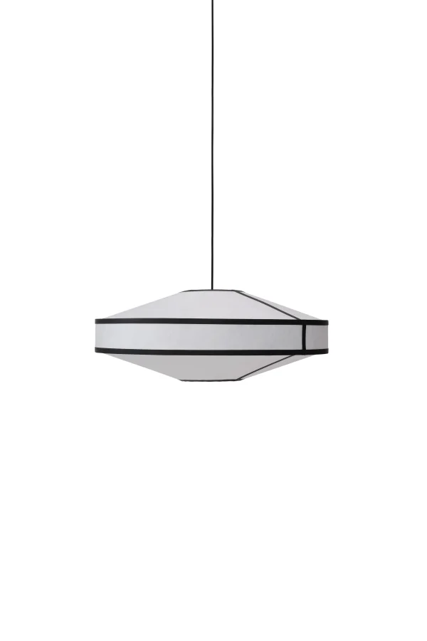 New Works Kite hanglamp - white/black Tyvek - Ø 75 cm