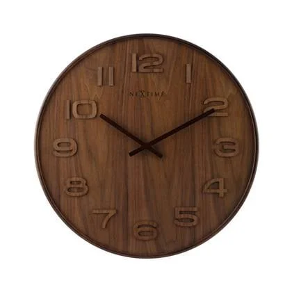 NeXtime - NeXtime - Wandklok - 53 x 3 cm - Hout - Bruin - &apos;Wood Wood