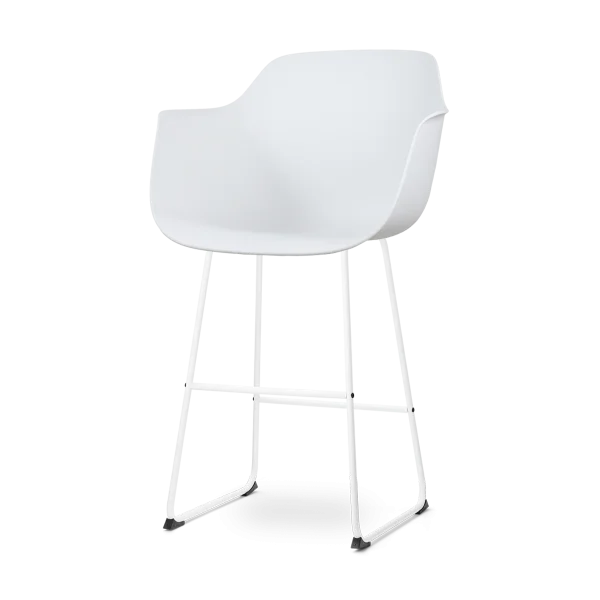 Nino-Puk barkruk wit - wit onderstel - 75 cm