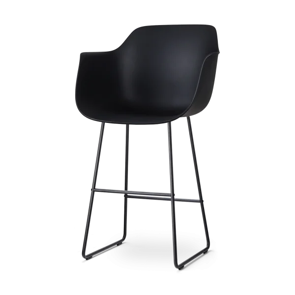 Nino-Puk barkruk zwart - zwart onderstel - 75 cm