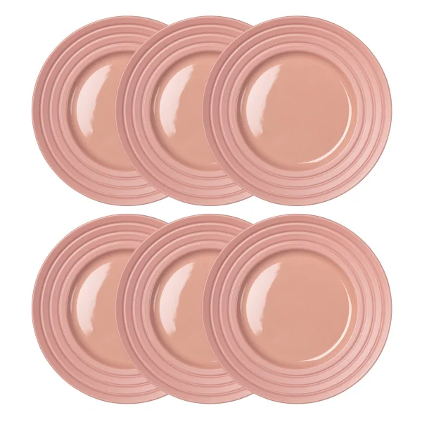 NJRD Lines bord Ø 27 cm 6-pack roze