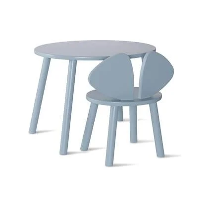 Nofred Mouse kinderstoel + kindertafel set light blue