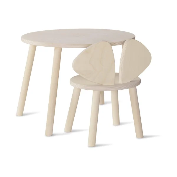 Nofred Mouse set kinderstoel + tafel Berken