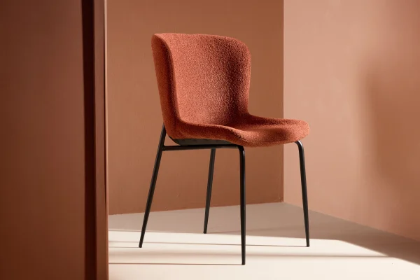 Nohr Eetkamerstoel Artesha Bouclé - Rood
