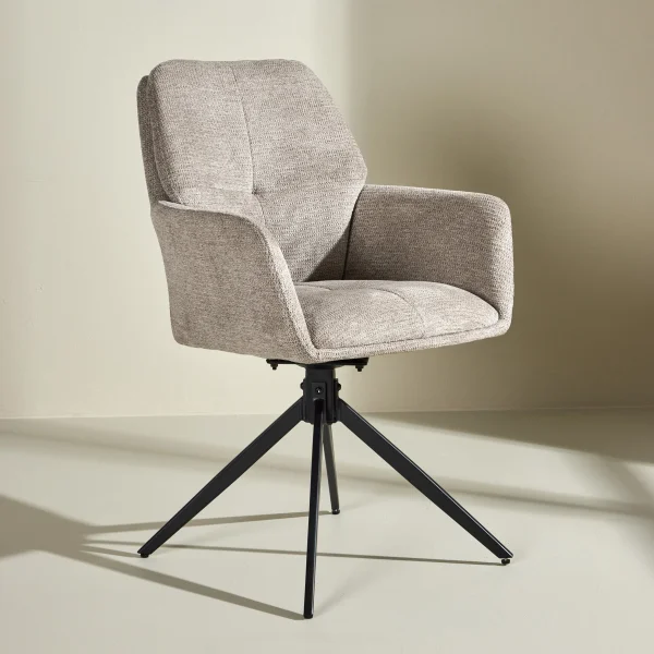 Nohr Eetkamerstoel Montie Geweven stof - Bruin