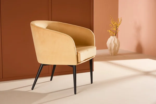 Nohr Fauteuil Jennilee Velvet - Geel
