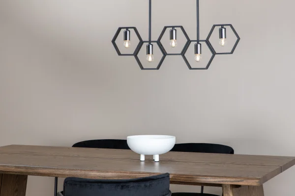 Nohr Hanglamp Venisha 5-lamps - Zwart