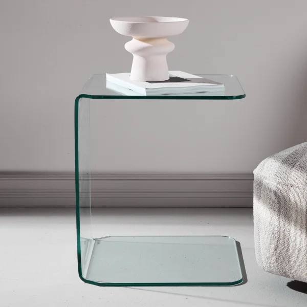 Nohr Laptoptafel Rockwell Glas, 45 x 45cm - Transparant - Vierkant