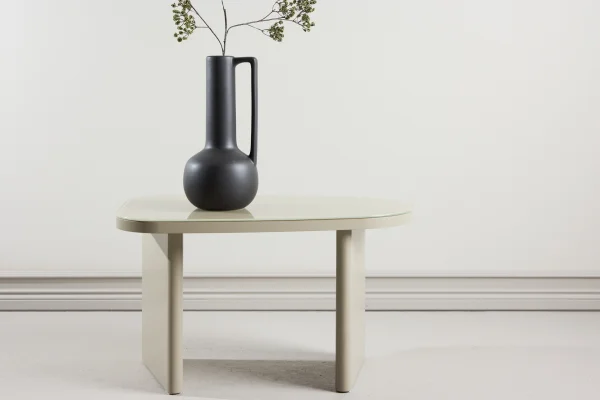 Nohr Organische Bijzettafel Jenea Glas en MDF, 70 x 45cm - Beige