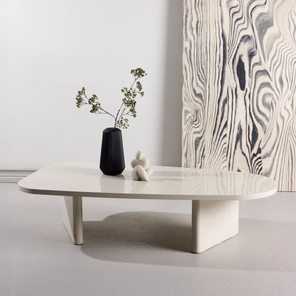 Nohr Organische Salontafel Jenea MDF, 130 x 65cm - Beige - Ovaal