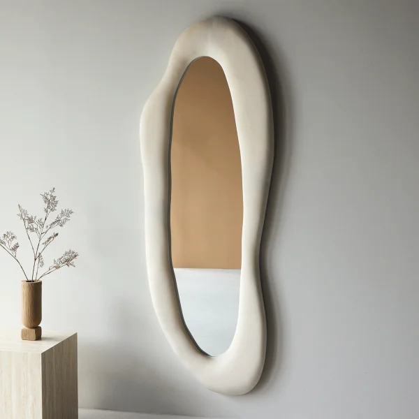 Nohr Organische Spiegel Anahita Velvet, 185 x 66cm - Beige - Passpiegel