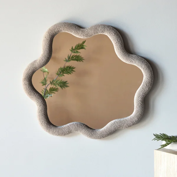 Nohr Organische Spiegel Tho Bouclé, 70 x 70cm - Transparant