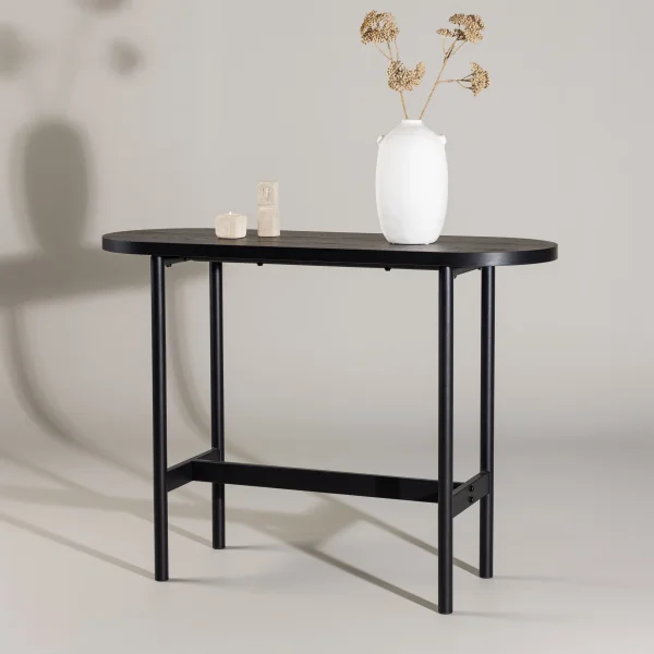 Nohr Ovale Sidetable Derron 110cm - Zwart - Ovaal