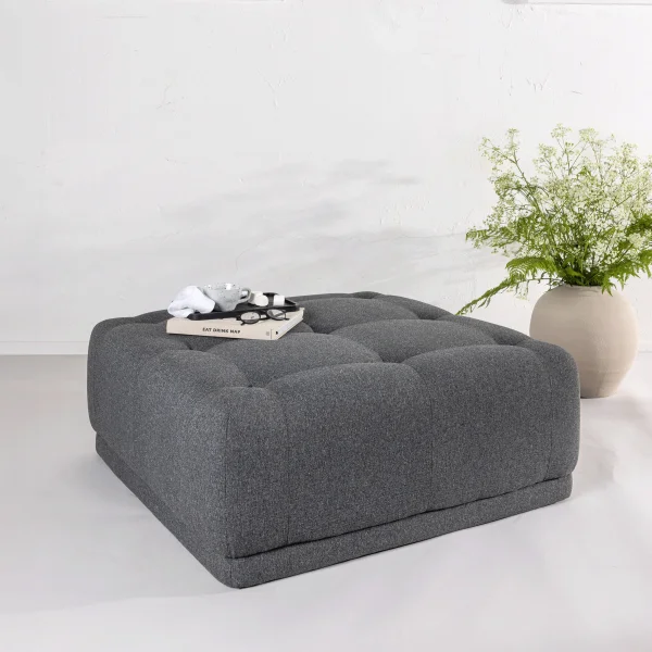 Nohr Poef Mickayla 100 x 100cm - Donkergrijs