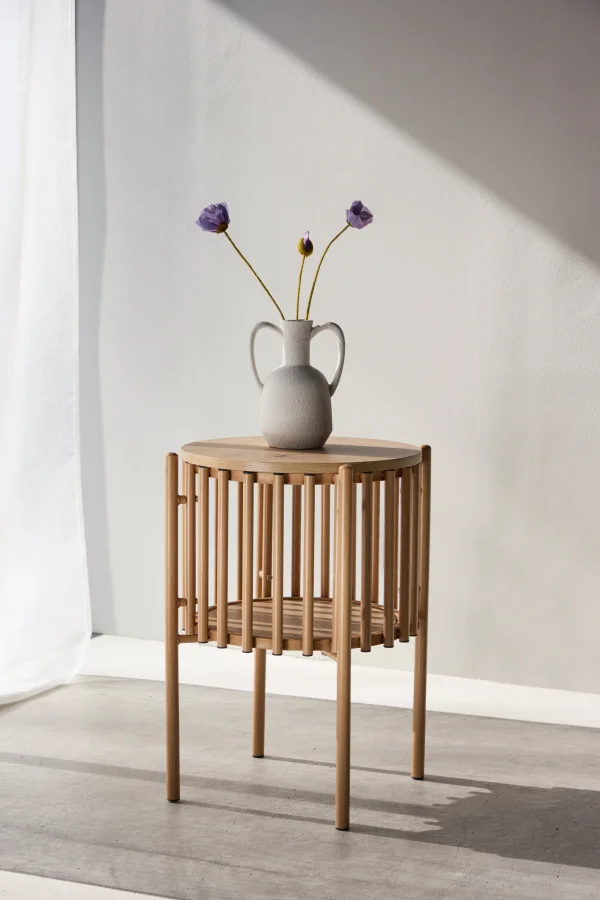 Nohr Ronde Bijzettafel Arwa 45cm - Naturel