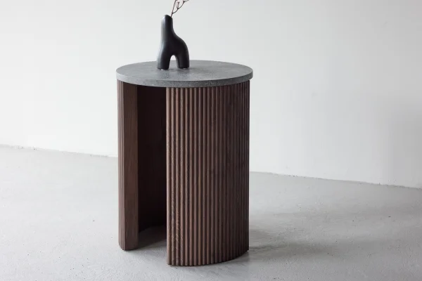 Nohr Ronde Bijzettafel Phallon 40cm - Mokka/Betonlook