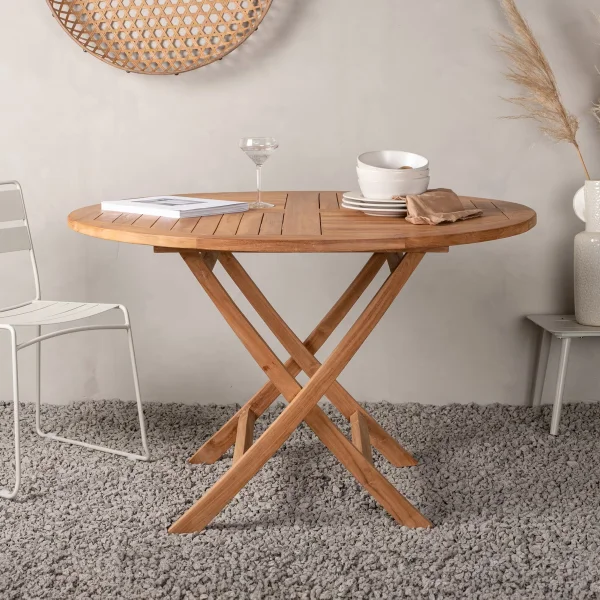 Nohr Ronde Tuintafel Amberia Teakhout, 120cm - Naturel