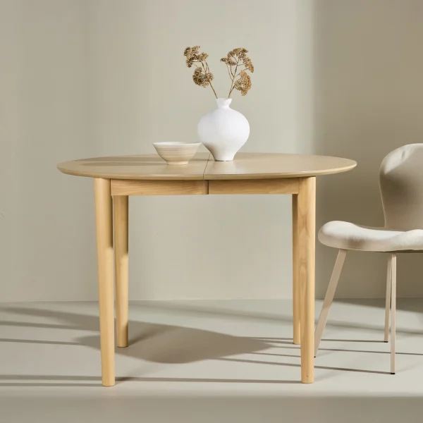 Nohr Ronde Uitschuifbare Eettafel Lacy Hout, 110/150 x 110cm - Naturel