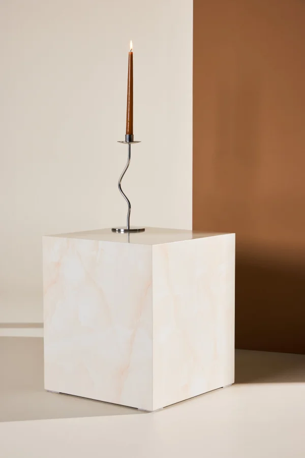 Nohr Salontafel Katiana Marmerlook, 40 x 40cm - Naturel