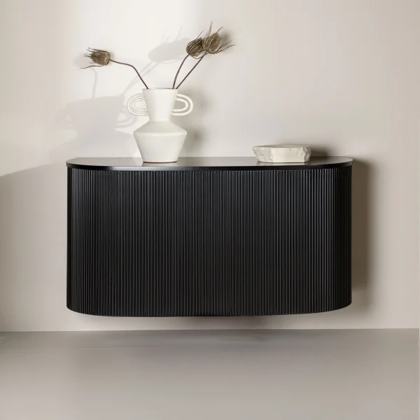 Nohr Zwevend Dressoir Barthram 120cm - Zwart - Ovaal