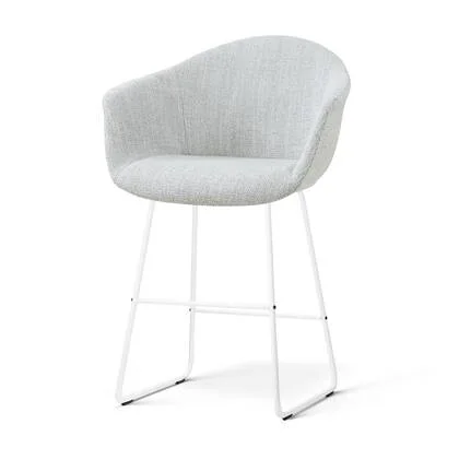 Nolon Nino-Otis barkruk grijs melange - wit onderstel - 65 cm