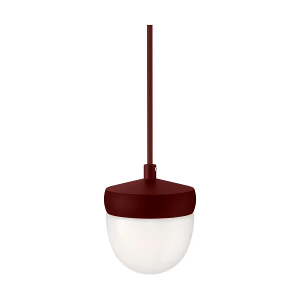 Noon Pan hanglamp frosted 10 cm Bordeauxrood-donkerrood