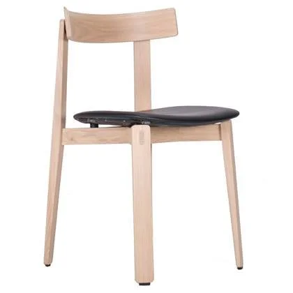 Nora stoel whitewash Dakar Leather Black