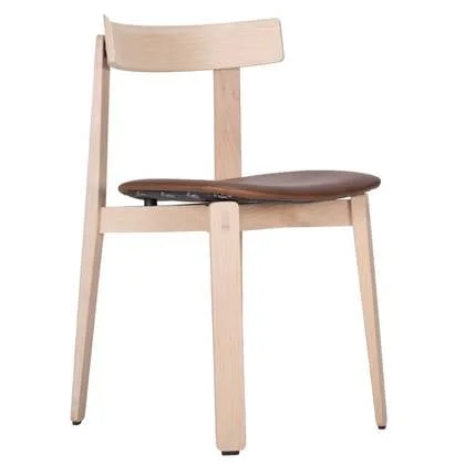 Nora stoel whitewash Dakar Leather Turf Light