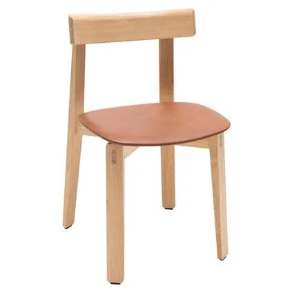 Nora stoel whitewash Dakar Leather Whiskey