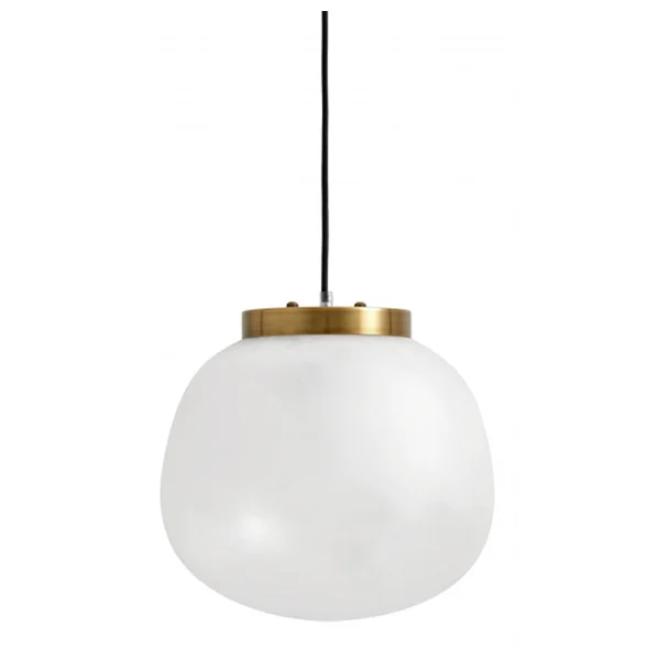 Nordal-collectie Hanglamp wit glas - goud dia 30 cm