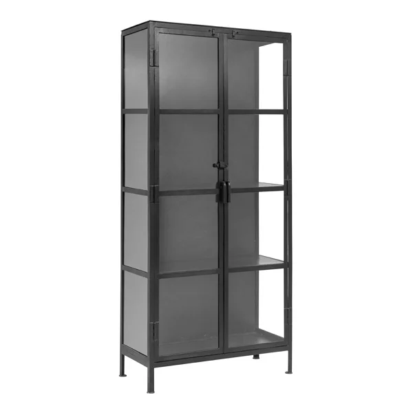 Nordal-collectie Zwart metalen cabinet kast